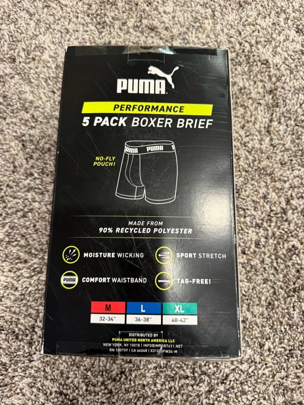 Puma Sportluxe Men's Boxer Briefs - Black